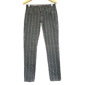 Levis Jeans Womens 29x32 Grey Too Superlow Skinny Charcoal Aztec Print Western